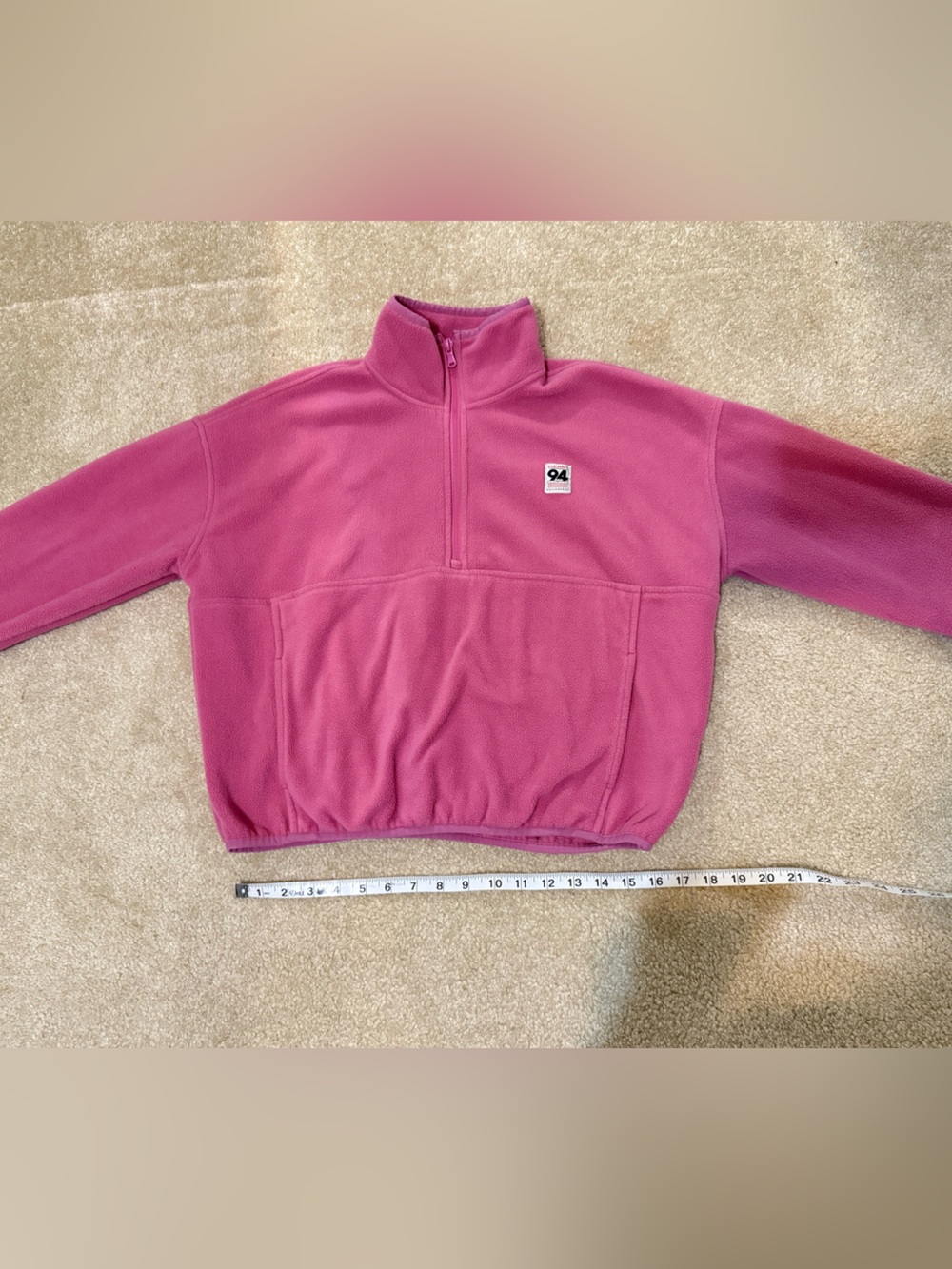 Old Navy Pink Quarter-Zip Fleece Pullover
